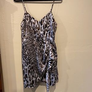 Cheetah print flown dress